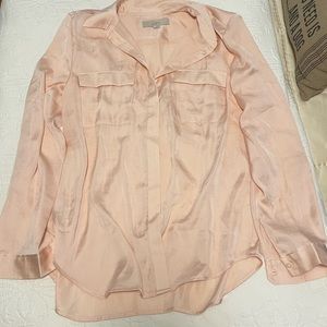 Loft Button Down Light Pink Shirt